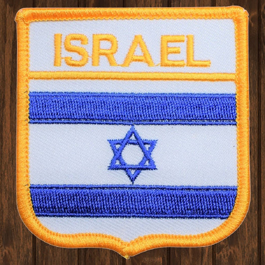 embroidered iron on sew on patch isreal shield