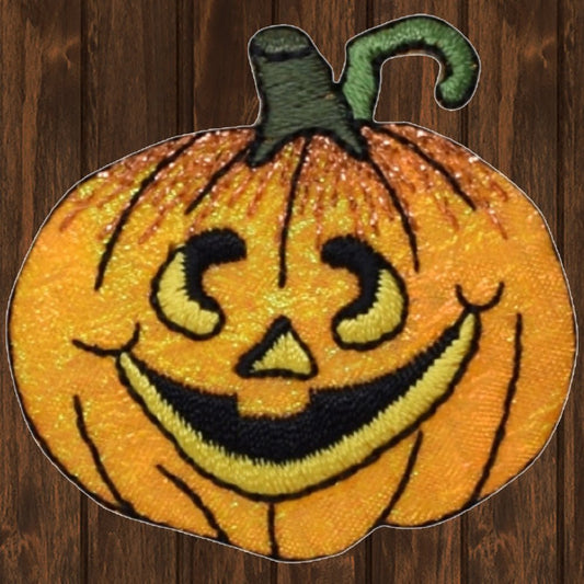 embroidered iron on sew on patch jack o lantern pumpkin