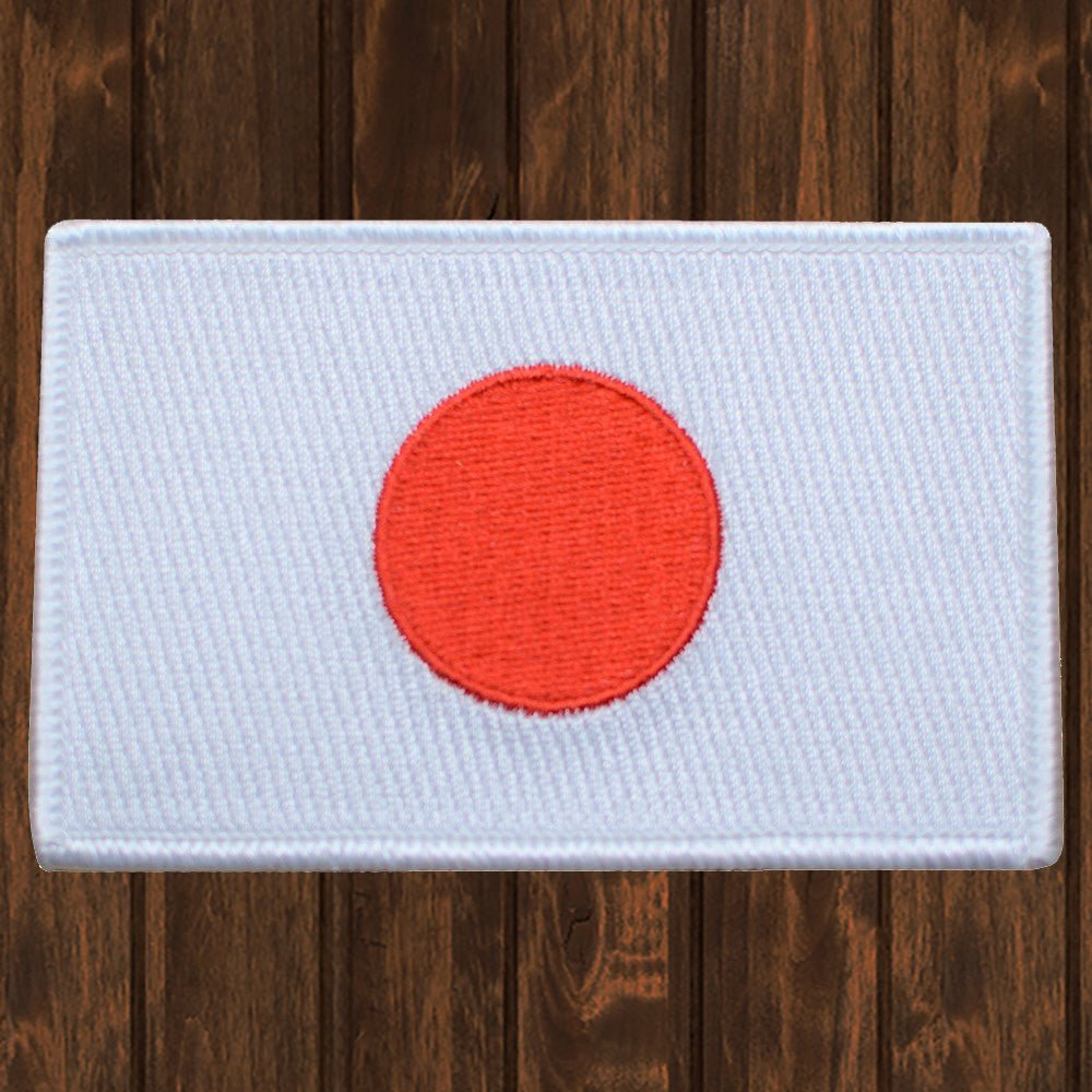 embroidered iron on sew on patch japan flag
