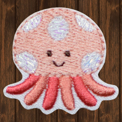 embroidered iron on sew on patch jellyfish
