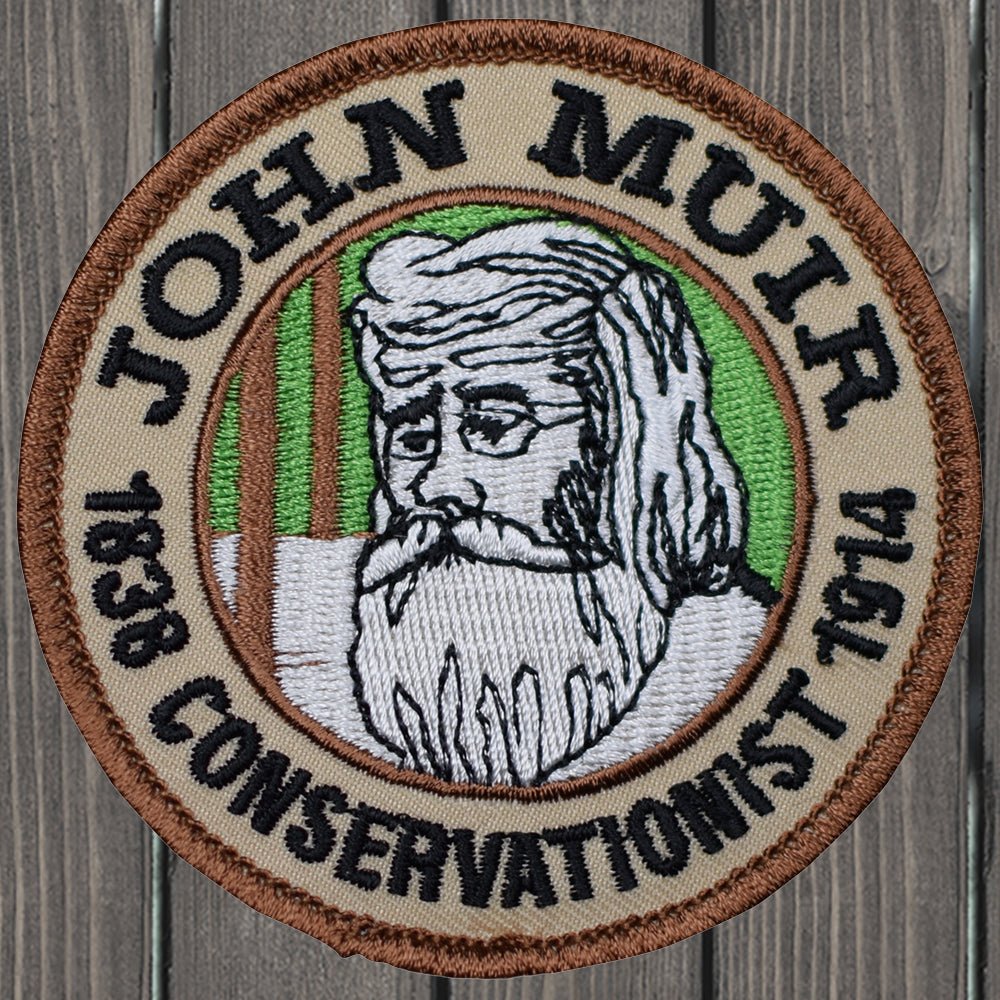 embroidered iron on sew on patch john muir 1838 conservationist 1914