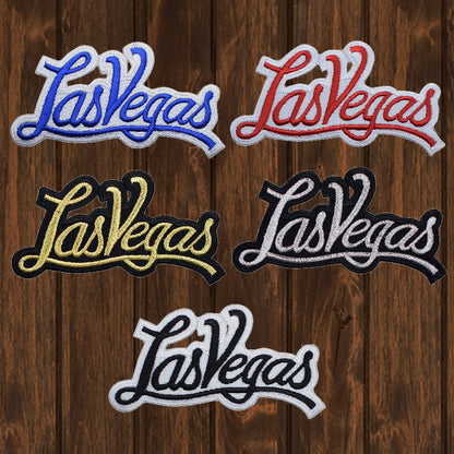 embroidered iron on sew on patch las vegas set