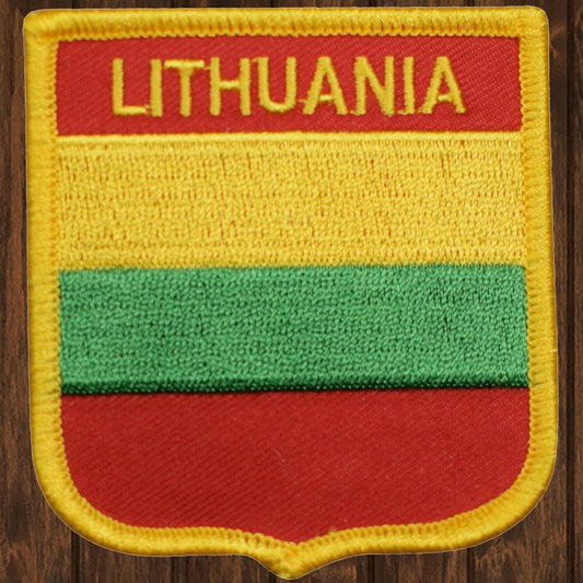 embroidered iron on sew on patch lithuania