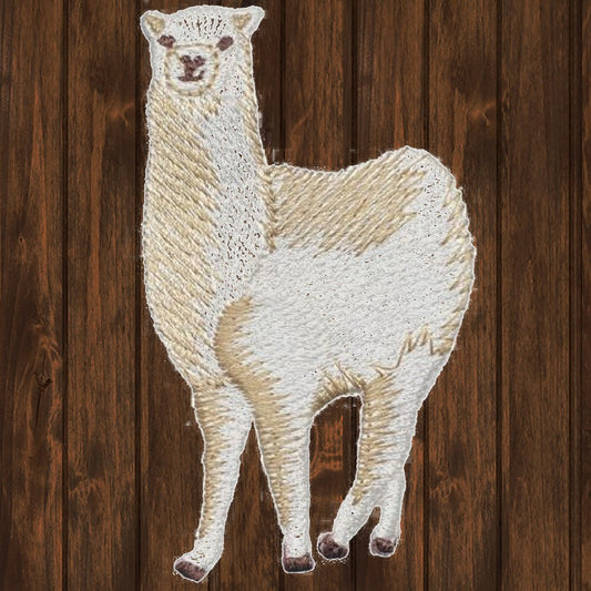 embroidered iron on sew on patch llama