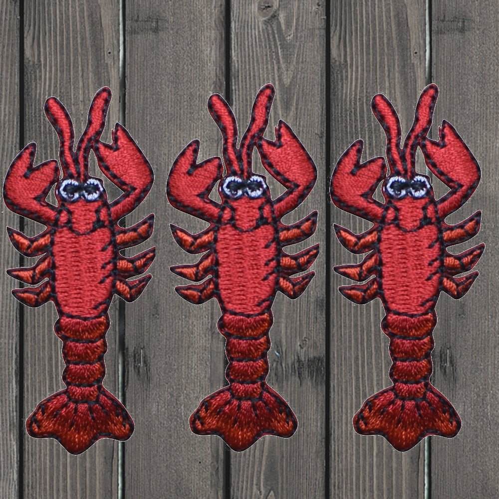 embroidered iron on sew on patch lobster