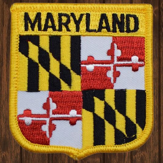 embroidered iron on sew on patch maryland