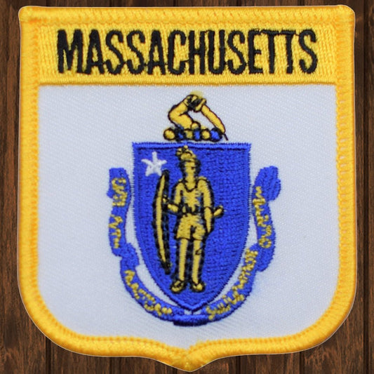 embroidered iron on sew on patch massachusetts