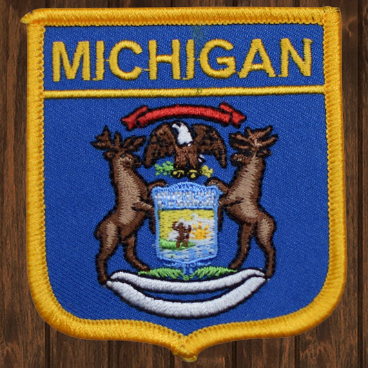 embroidered iron on sew on patch michigan