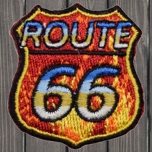embroidered iron on sew on patch mini 66 flames
