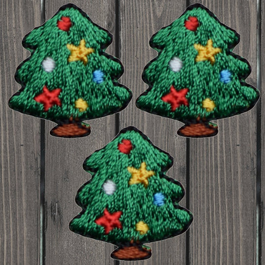 embroidered iron on sew on patch mini christmas tree