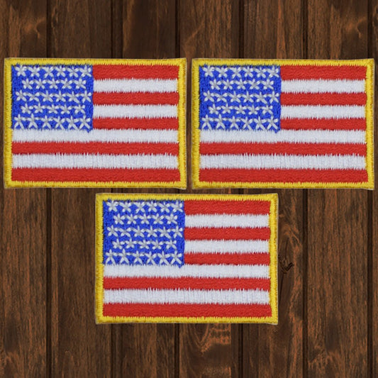 embroidered iron on sew on patch mini usa flag