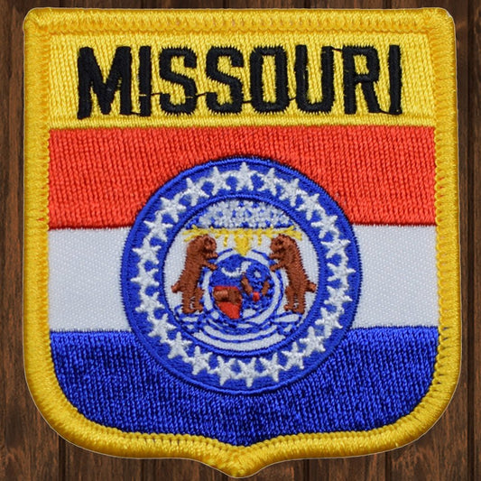 embroidered iron on sew on patch missouri