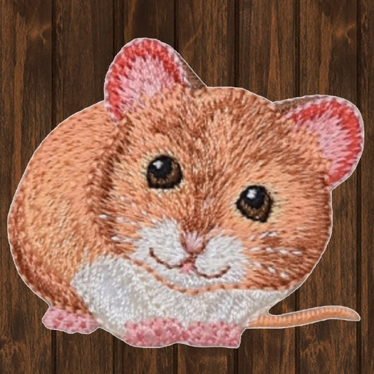 embroidered iron on sew on patch mouse