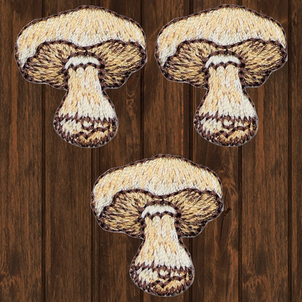 embroidered iron on sew on patch mushroom