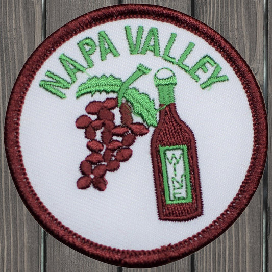 embroidered iron on sew on patch napa valley wine