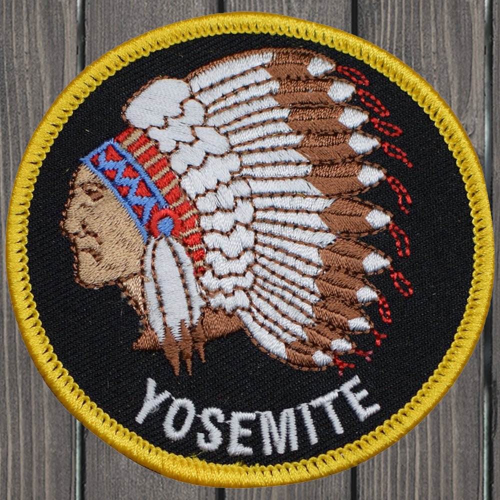embroidered iron on sew on patch native american indian yosemite