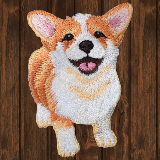 embroidered iron on sew on patch new corgi