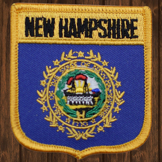 embroidered iron on sew on patch new hampshire