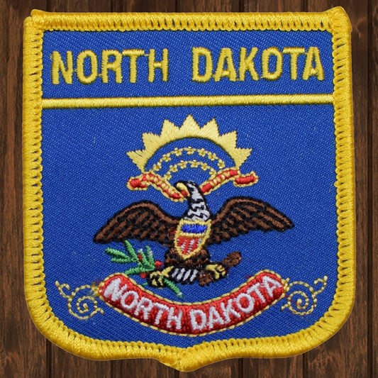 embroidered iron on sew on patch north dakota