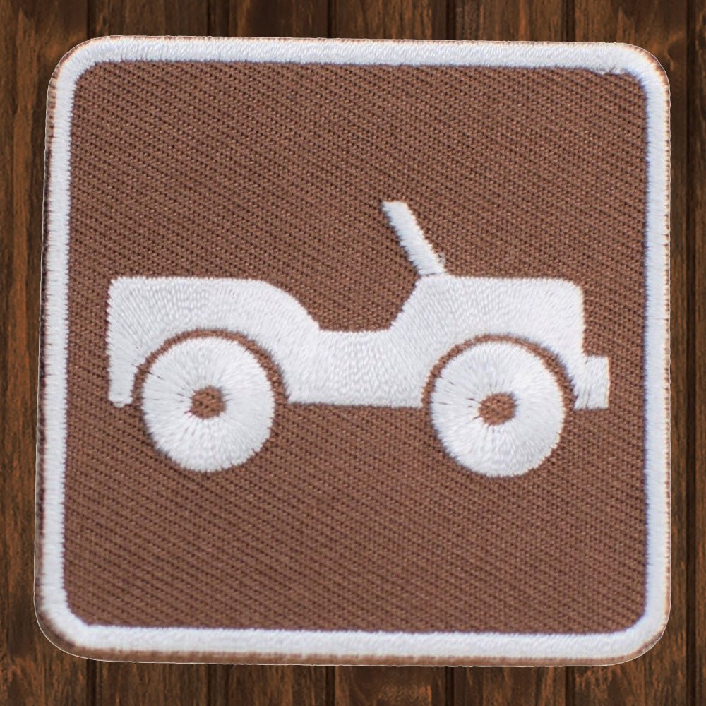 embroidered iron on sew on patch off roading