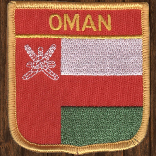 embroidered iron on sew on patch oman flag