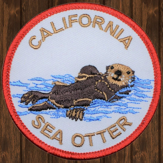 embroidered iron on sew on patch otter