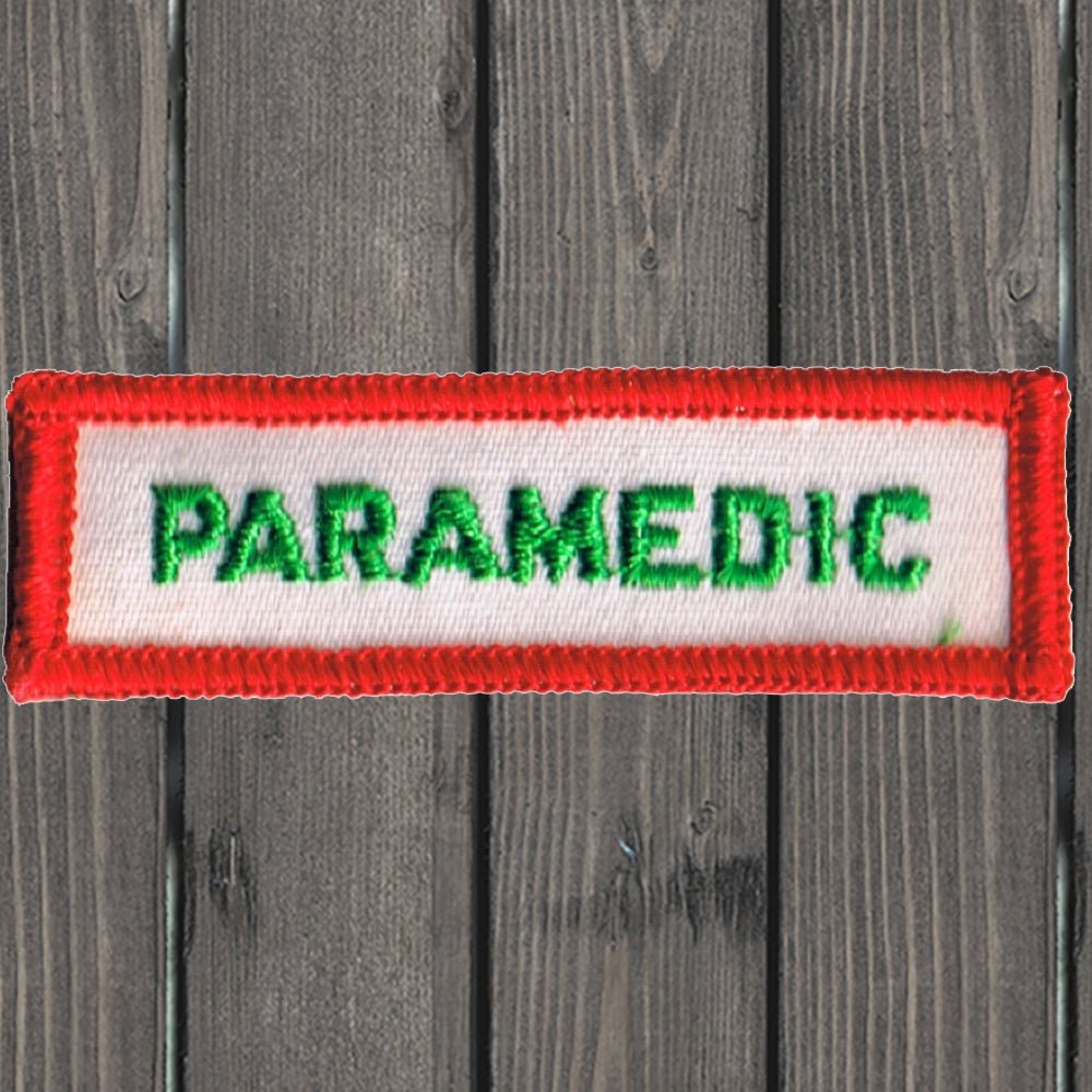 embroidered iron on sew on patch paramedic