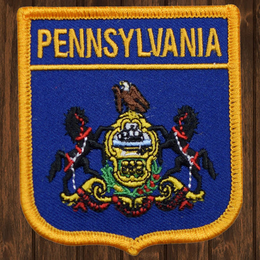 embroidered iron on sew on patch pennsylvania