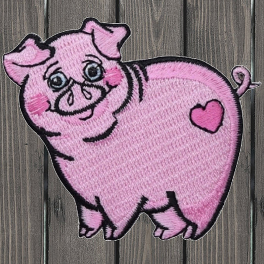embroidered iron on sew on patch piglet
