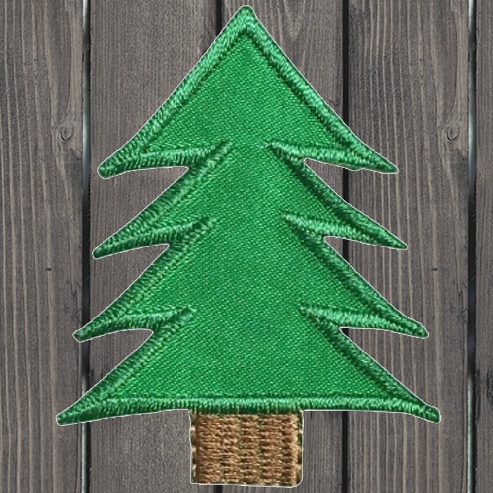 embroidered iron on sew on patch pine tree