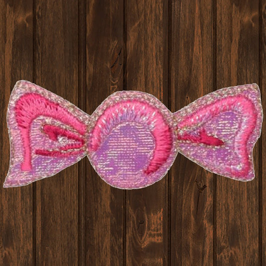 embroidered iron on sew on patch pink candy sparkles himmery sweets treats