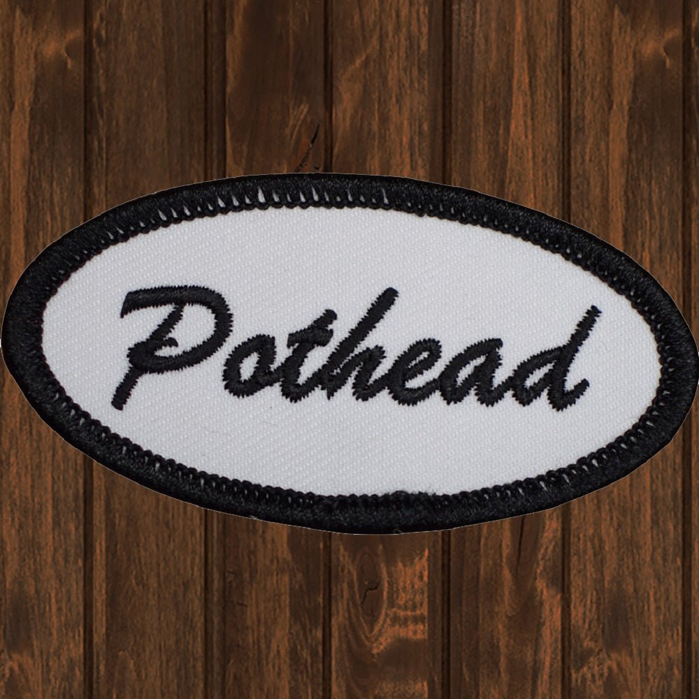 embroidered iron on sew on patch pot head