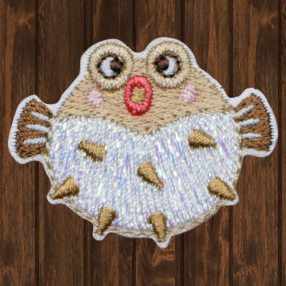 Puffer Patch Puffer Fish Embroidered Patch — Iron On | Paddy's Patches
