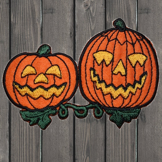 embroidered iron on sew on patch pumpkin halloween