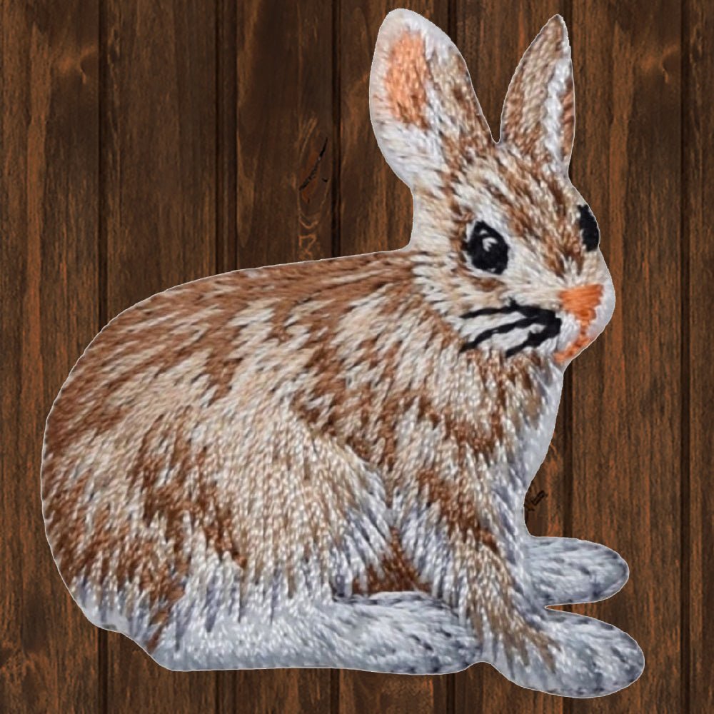 embroidered iron on sew on patch rabbit right