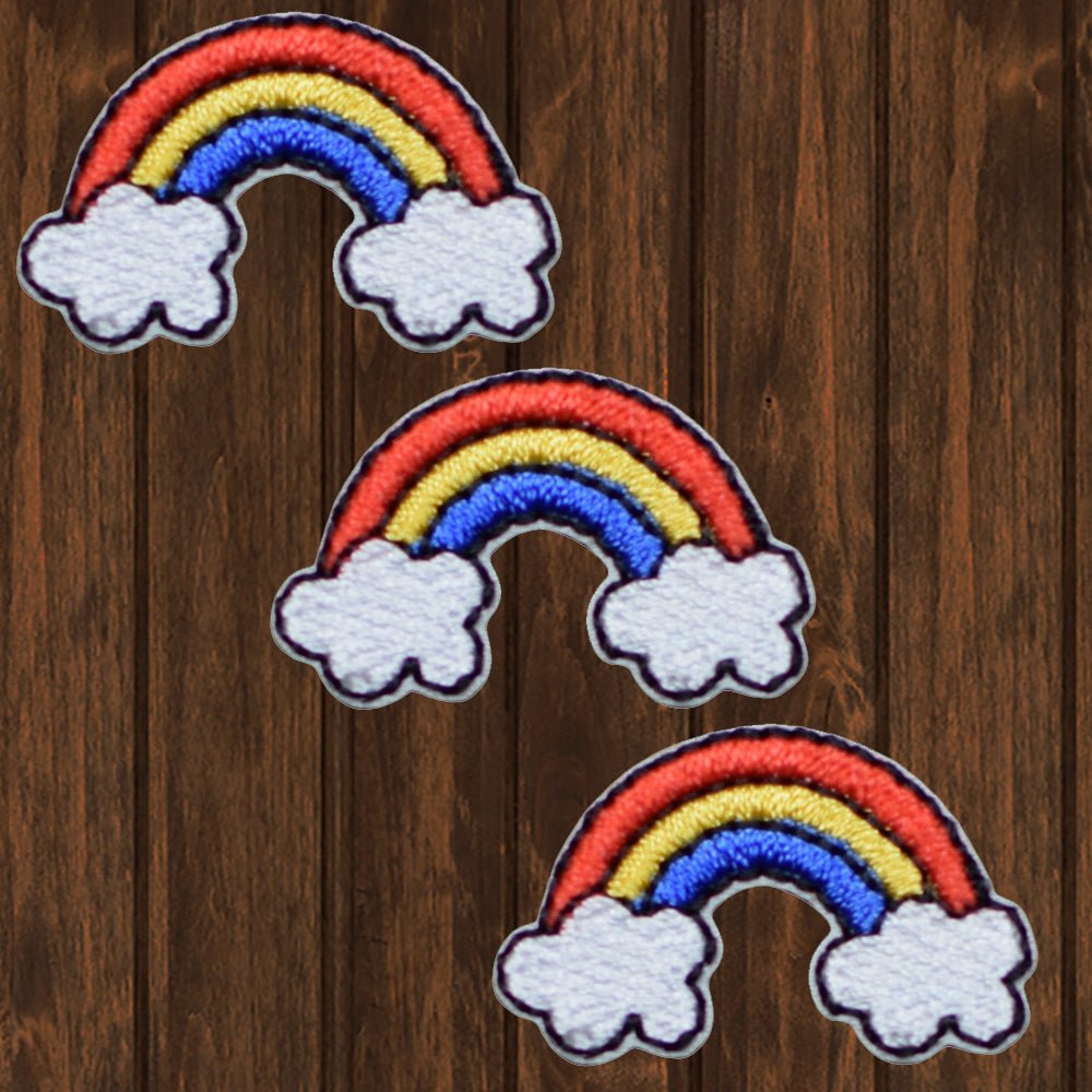 embroidered iron on sew on patch rainbow cloud
