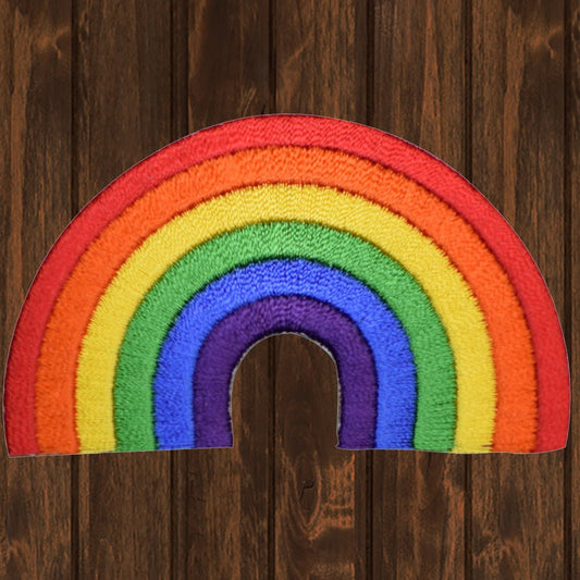 embroidered iron on sew on patch rainbow