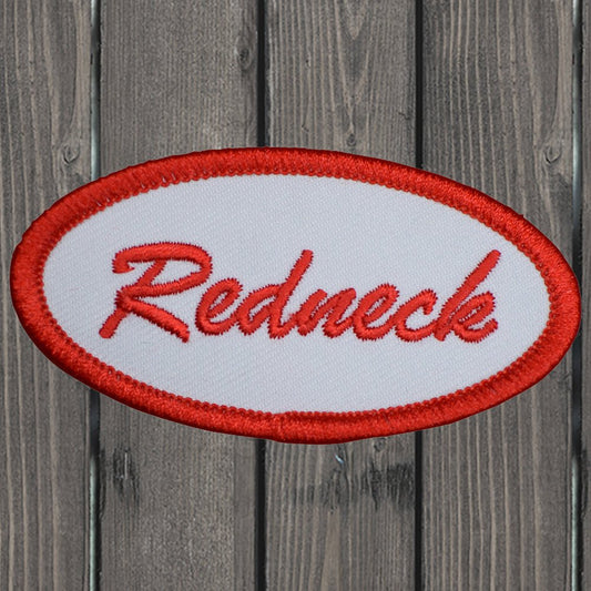 embroidered iron on sew on patch red neck