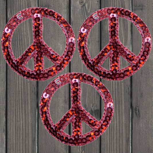 embroidered iron on sew on patch red peace 2