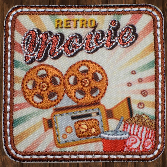 embroidered iron on sew on patch retro movie