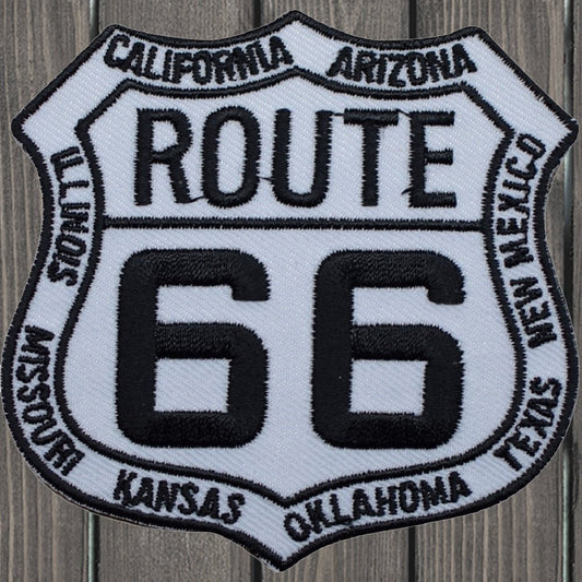 embroidered iron on sew on patch route 66 states