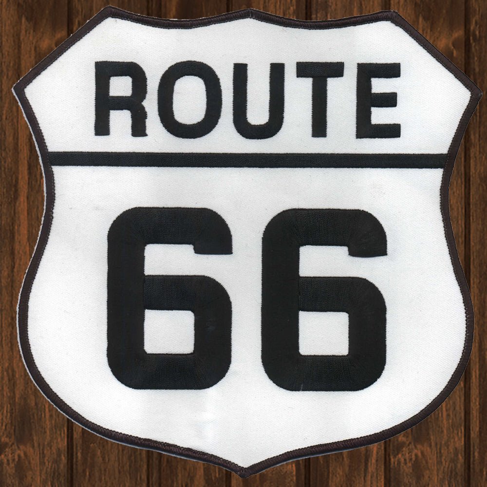 embroidered iron on sew on patch route 66