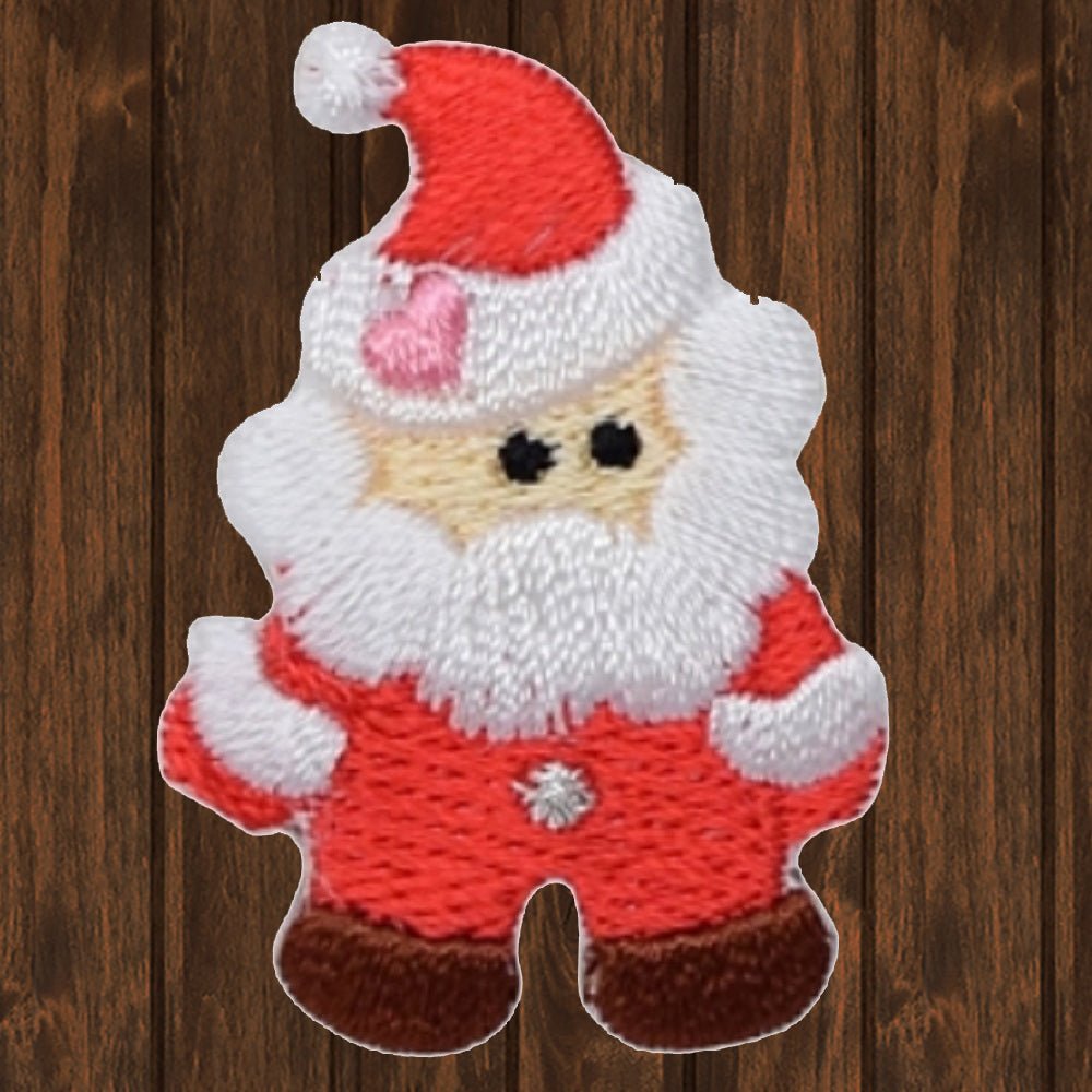 embroidered iron on sew on patch santa single