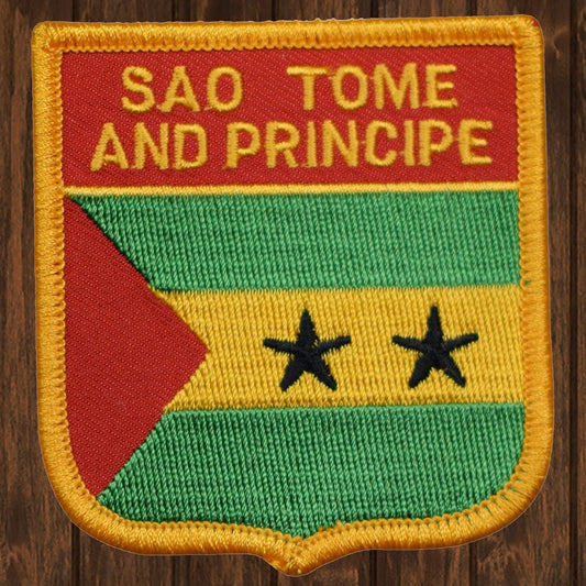 embroidered iron on sew on patch sao tome principe