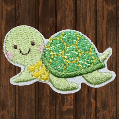 embroidered iron on sew on patch sea turtle childrens