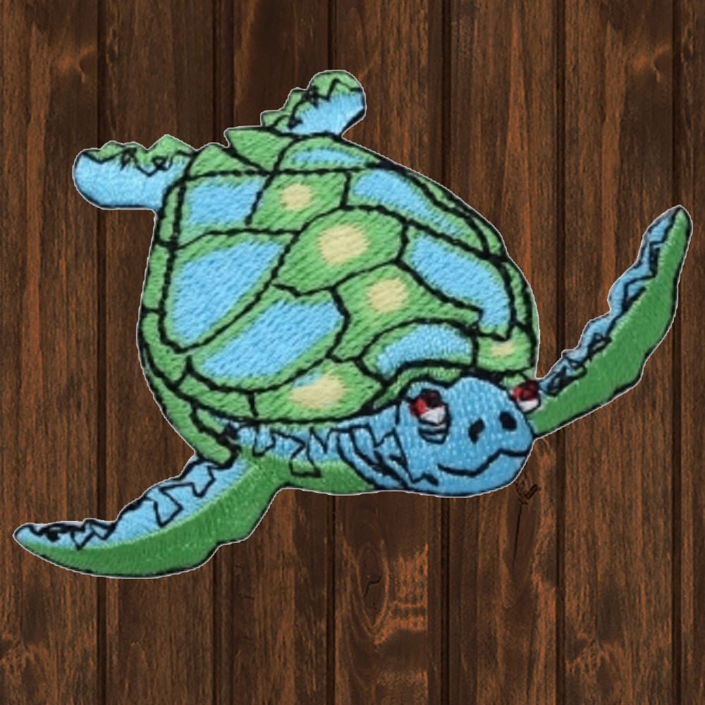 Sea Turtle Embroidered Patch — Iron On