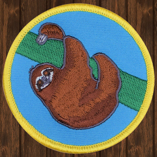 embroidered iron on sew on patch sloth