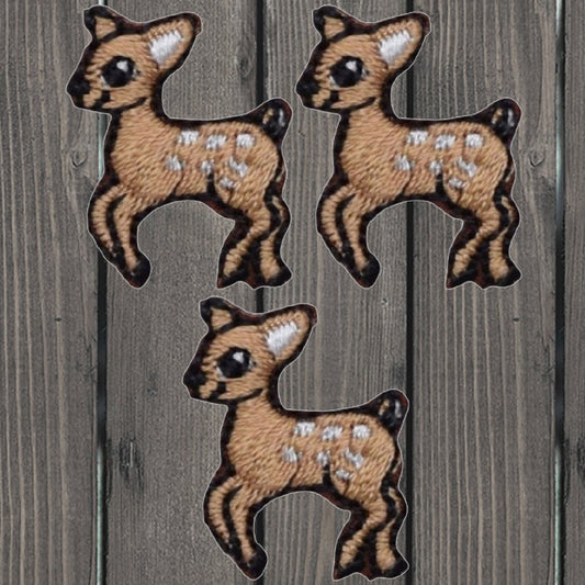 embroidered iron on sew on patch small deer fawn