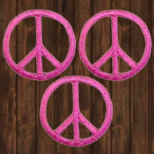 Mini Peace Sign Embroidered Patch — 3-Pack — Iron On
