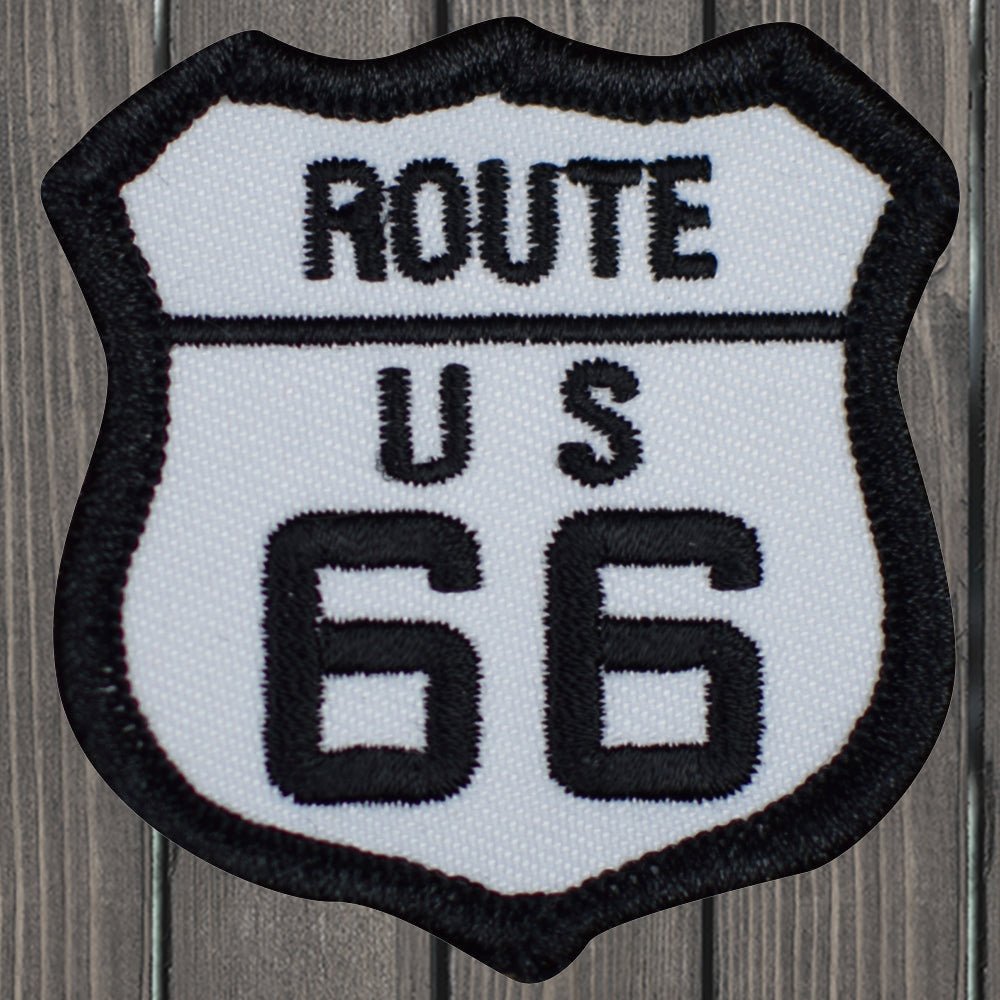 embroidered iron on sew on patch small route us 66